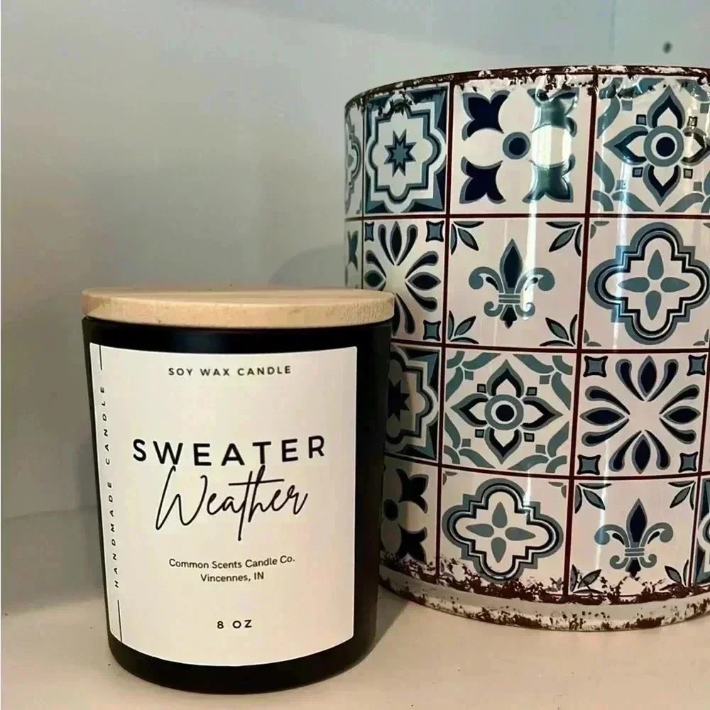 🕯️🕯️Hand Made 7 oz hand poured candle with 100% soy wax & wooden wick - Picture 3 of 14